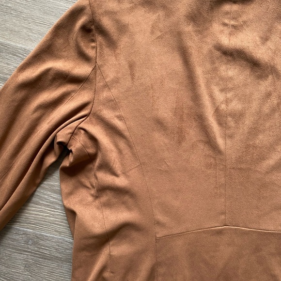 Faux Suede Front- Opening Jacket - Picture 4 of 4